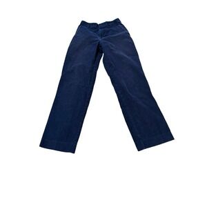 Dennis Vintage Corduroy‎ Blue Pants Size 28/30 Navy Uniform Retro Straight Leg